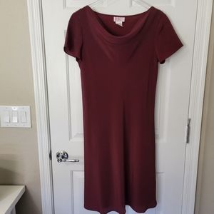 Vintage R & K Originals Size 10 Burgundy Dress